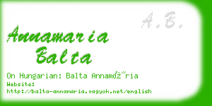 annamaria balta business card